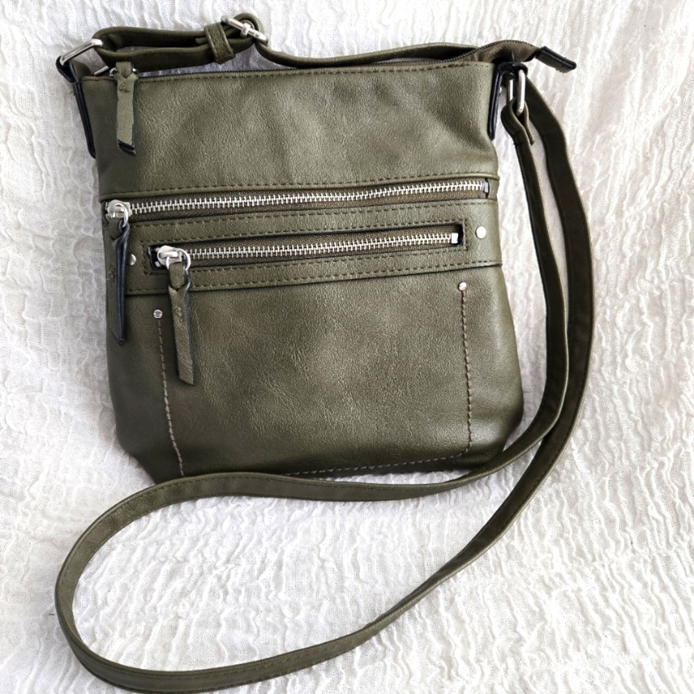 INC International Concepts Riverton Crossbody Olive Green‎ Bohemian Casual bag
